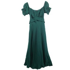 Emerald Sweetheart Midi Dress Size MD Holiday Cottage Feminine Romantic Wedding